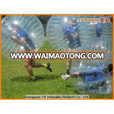 1.0mm PVC inflatable bumper ball soccer bubble for football game