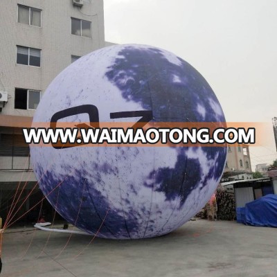 12m giant oxford inflatable moon balloon with LED light