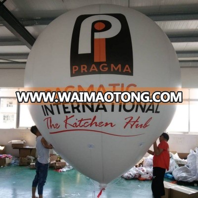 3m diameter PVC inflatable water drop shaped helium balloon